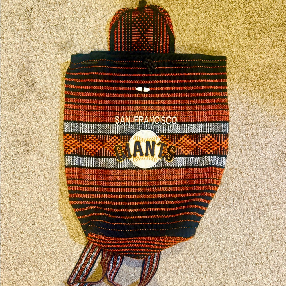 San Francisco Giants NWOT woven cotton backpack